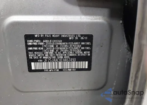 2014 Subaru Forester 2.5I z USA, uszkodzony, nr VIN JF2SJAACXEH467490